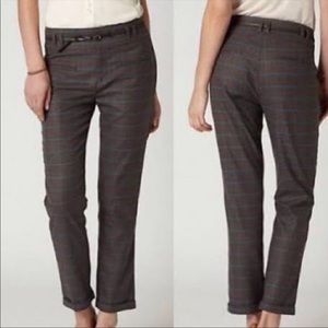 Anthropologie Cartonnier Plaid Cropped Trousers